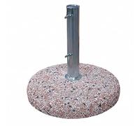Decor Space Base in Cemento 25 kg per ombrellone da Giardino, marmetta Tonda in Ghiaia