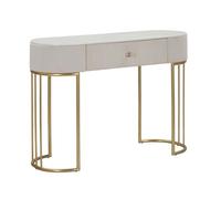 Decor Space Console Montpellier struttura in metallo e legno ripiano in marmo per interni (Crema)