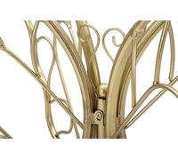 Decor Space Console struttura forma farfalla in metallo color oro e ripiano in vetro per interni