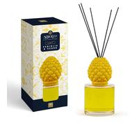 Decor Space Diffusore di essenza con bacchette a forma di pigna per ambienti da 500 ml (Vaniglia & Cedro)