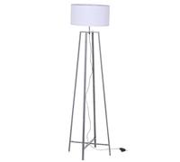Decor Space Piantana mathis grigio anticato in acciaio verniciato a polvere paralume in cotone h 156 cm
