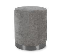 Decor Space Poltrona Pouf Ernestine per interno, con struttura in legno di pino e mdf da Ø35 x 42h cm Frost