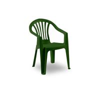 Decor Space Poltroncina Ratak monoblocco con braccioli in resina h 79 cm (Verde, Confezione da 10 pezzi)