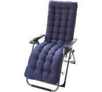 Decor Space Sedia a sdraio con cuscino Zero Gravity poltrona reclinabile in acciaio da esterno (Confezione da 2 pezzi/Blu)