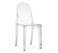 Decor Space Sedia in policarbonato trasparente Ghost Louvre impilabile da interno ed esterno (1, Sedia)