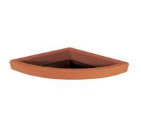 Decor Space Sottovaso per Vaso angolare in Resina per Piante e Fiori Made in Italy da Esterno (40 x 40 cm, Terracotta)