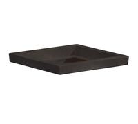 Decor Space Sottovaso per vaso quadrato in resina per piante e fiori "Made in Italy" da esterno (40 x 40 cm, Antracite)