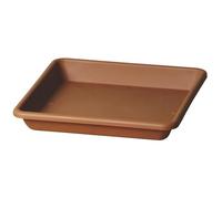 Decor Space Sottovaso Quadrato ''Quadro Basic'' per Fiori e Piante da Esterno (27 cm, Terracotta)