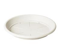 Decor Space Sottovaso Tondo Basic'' per Fiori e Piante da Giardino (14 cm, Bianco)