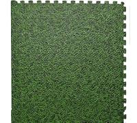 Decor Space Tappetino a piastrelle puzzle in Schiuma EVA Effetto Erba 40x40 cm, set da 6 pezzi