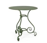 Decor Space Tavolino tondo Etienne colorato in acciaio da giardino e bar per esterno (Ø 70, Forest)