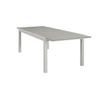 Decor Space Tavolo allungabile in alluminio e piano effetto Legno dogato per esterno 180/240x100 cm (Tortora)