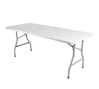 Decor Space Tavolo pieghevole da catering e campeggio a valigetta con maniglia (180 x 70 cm)