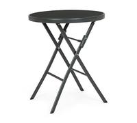 Decor Space Tavolo tondo pieghevole Martinez in acciaio 60 cm
