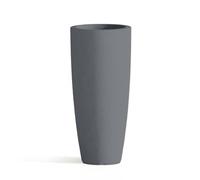 Decor Space Vaso Cromia Stilo rotondo e alto tinta unita per esterno ed interno "Made in Italy" (Ø40 x H 90 cm, Grigio)