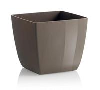 Decor Space Vaso quadrato da esterno Color Santiago per piante e fiori (15 cm, Bruno)