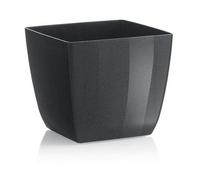 Decor Space Vaso quadrato da esterno Color Santiago per piante e fiori (15 cm, Nero)