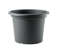Decor Space Vaso tondo in plastica "Cilindro Basic" colorato per giardino piante e fiori (Made in Italy) Antracite 60 cm