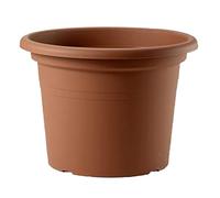 Decor Space Vaso tondo in plastica "Cilindro Basic" colorato per giardino piante e fiori (Made in Italy) Terracotta 25 cm