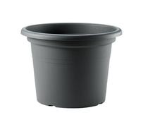 Decor Space Vaso tondo in plastica "Cilindro Basic" colorato per giardino piante e fiori (Made in Italy) Antracite 35 cm