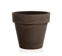 Decor Space Vaso tondo Standard One Essential in plastica colorati da esterno e giardino per piante e fiori Bronzo 50 cm (Made in Italy)