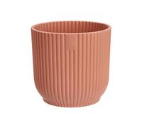 Decor Space Vaso "Vibes Fold Round" in plastica riciclata, per esterno, stile moderno (Rosa, 14 cm)