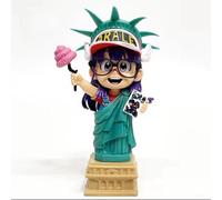 DECOR SPIRIT Arale Norimaki Statua della Libertà Fun Pose Anime Figure | 16,5 cm Costume Liberty Arale con caramelle e carta fotografica Action Figurine per tavolo, scrivania e mensola | Regalo per