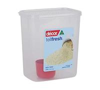 Décor Tellfresh - Contenitore alto e grande con paletta per dispensa, grande contenitore ermetico, design pratico e impilabile, capacità 3 l