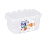 Décor Tellfresh - Contenitore per alimenti, 500 ml, confezione da 3 pezzi, ideale per preparare i pasti, senza BPA, lavabile in lavastoviglie, congelatore e microonde, in polipropilene, 3 pezzi
