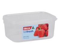 Décor Tellfresh - Contenitore per alimenti oblungo con coperchio ermetico, 1 l