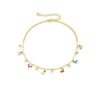 Decor Waist Chain, Waist Belt Chains for Women Cherry Cubic Zirconia Belly Chain for Women Waist Belts(Necklacegold)