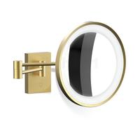 Decor Walther BS 40 Specchio luminoso da parete per trucco LED, dorato opaco - allargamento 3 volte