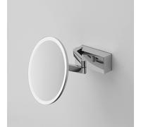Decor Walther Vision R Specchio luminoso da parete per trucco LED, cromo lucido - Ingrandire 5 volte