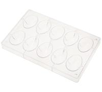 Stampo 10 cioccolatini uova di pasqua 30 g in policarbonato 6 x 4,2 cm Decora