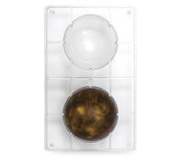 Stampo 2 forme di cioccolato Sfera Grande in policarbonato Ø 10 cm Decora
