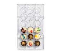 Stampo 18 cioccolatini Sfera Mini in policarbonato Ø 2,5 cm Decora