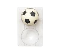 Decora 0050105 Stampo Professionale Cioccolatino Pallone Calcio, 2 Cavità, ø 120 x h 45 Mm, In Policarbonato, Ideale per Realizzare Cioccolatini Lucidi e Croccanti, Design Professionale, Made in Italy