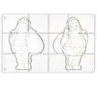 Decora 0050112 Stampo Professionale Cioccolatino per Babbo Natale, In Policarbonato, 2 cavità, 99 X 150 mm, Ideale per Realizzare Cioccolatini Lucidi e Croccanti, Design Professionale, Made in Italy