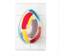 Decora 0050164 Stampo Professionale per Uovo di Cioccolato con Base Piatta, In Policarbonato, 1 Cavità, 135 X 205mm, Ideale per Realizzare un Uovo Lucido, Design Professionale, Made in Italy