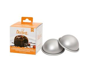 Decora 0062952 Cf 10 Stampi Mezza Sfera In Alluminio Anodizzato Ø 7 X H 3,5 Cm