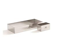 Decora 0063764 Rettangolo in Acciaio Inox, 30 x 20 x 4.5 cm, Inossidabile, Argento