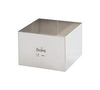 Decora 0063786 Quadrato Inox 18 X 18 X H 6 Cm