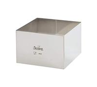 Decora 20 X 20 X H 6 CM 0063787 Quadrato Inox, 20 x 20 x 6 cm in Acciaio Inossidabile, Argento