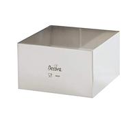 Decora 24 X 24 X H 6 CM 0063789 Quadrato Inox, 24 x 24 x 6 cm in Acciaio Inossidabile, Argento
