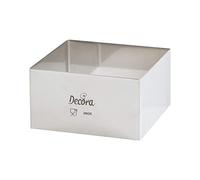 Decora 12 X 12 X H 6 CM 0063800 Quadrato Inox, 12 x 12 x 6 cm in Acciaio Inossidabile, Argento