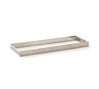 Forma rettangolare microforata fascia in acciaio inox 8 x 19 x 3,5 h cm