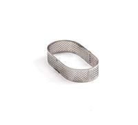 Forma ovale microforata fascia in acciaio inox 6 x 10 x 2 h cm
