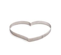 Forma cuore microforata fascia in acciaio inox 18 x 16 x 3,5 h cm