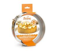 Stampo rotondo a cerniera in acciaio antiaderente Ø20 x h 6,5 cm