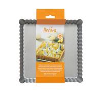 Stampo quadrato per crostata fondo mobile antiaderente 21x21x3,5h cm